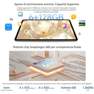 honor pad x9a 128gb 6gb ram 115 wifi grey eu