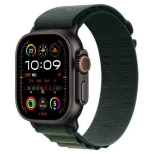 apple watch ultra2 cell 49mm tcblack apdark green l mx4t3tya
