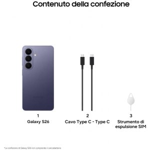 samsung galaxy s26 12 256gb 63 5g cobalt violet ita