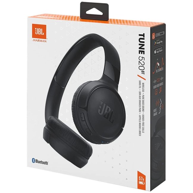 cuffie bluetooth jbl tune 520bt t520bt  mic black