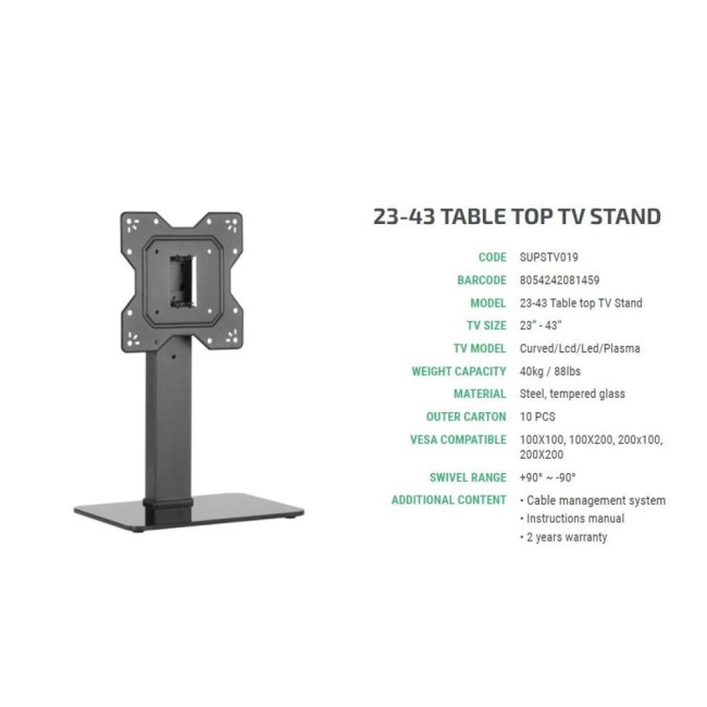 staffa tv superior 23-42 table top 40kg supstv019