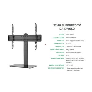staffa tv superior 37-70 table top 40kg supstv020