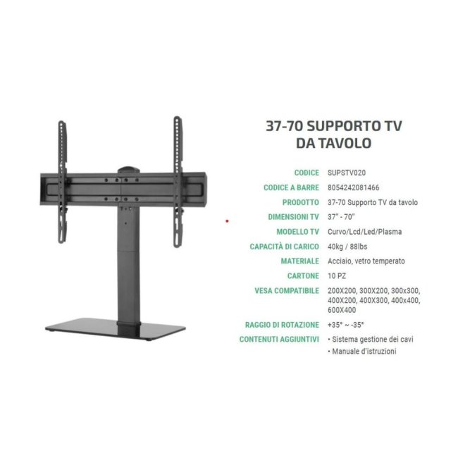 staffa tv superior 37-70 table top 40kg supstv020
