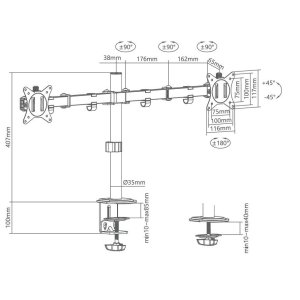 superior staffa monitor doppio 17-32 motion supspc002