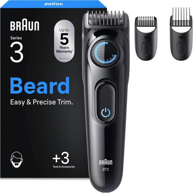 braun regolabarba trimmer series 3 bt3520 blackblue