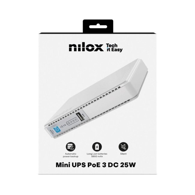 nilox mini ups poe usb devices batt integrata 8800mah