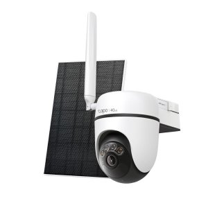 tp link smart camera outdoor   p solare tc90g-kit 2k 4g 360 white
