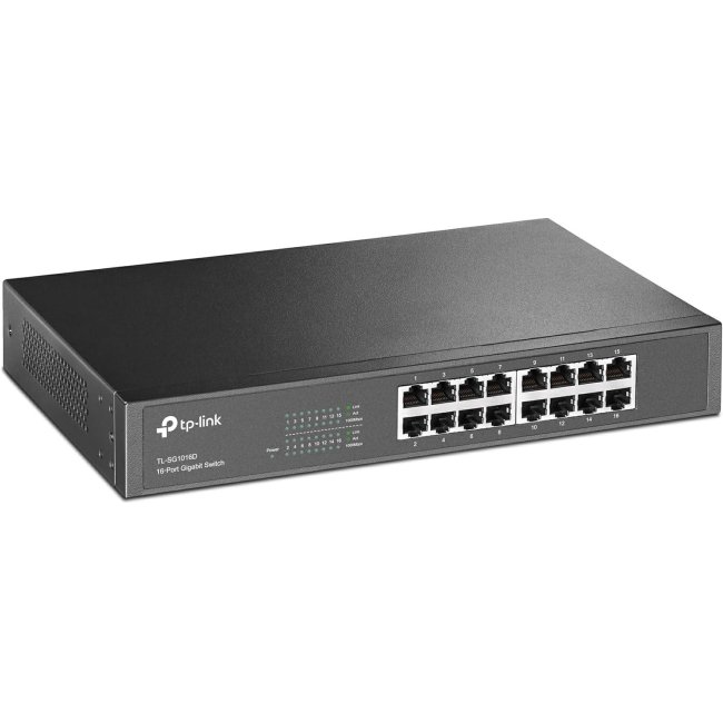 tp-link tl-sg1016d desktop switch 16 porte gigabit rj45 metal
