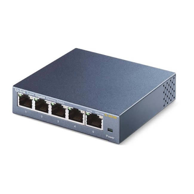 tp-link tl-sg105 desktop switch 5 porte gigabit rj45 metal