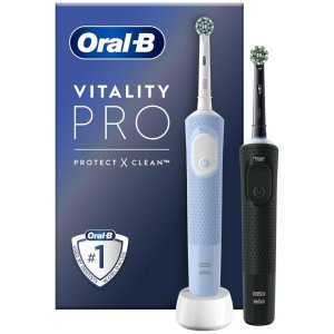 oral-b spazzolino elettricovitality pro duo black & blu