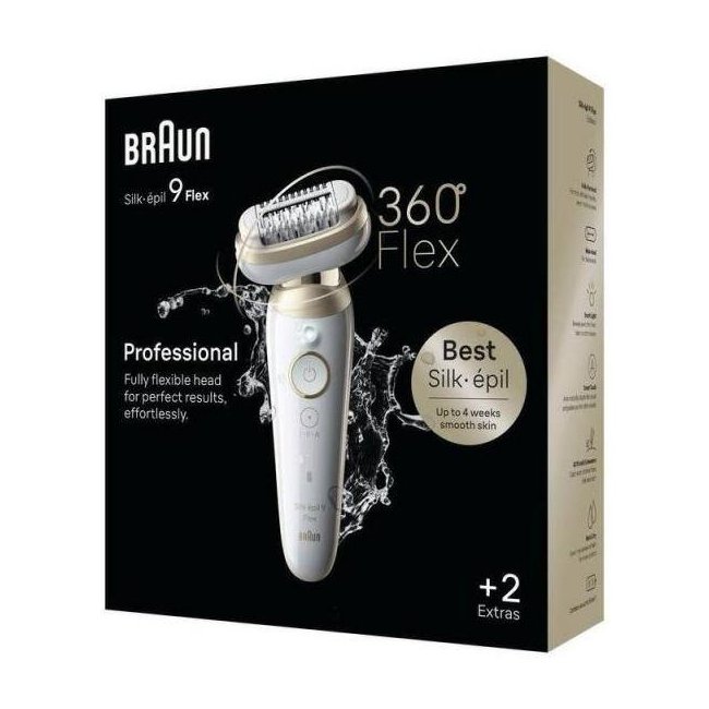 braun epilatore elettrico silk-épil 9 flex ses9011 biancooro