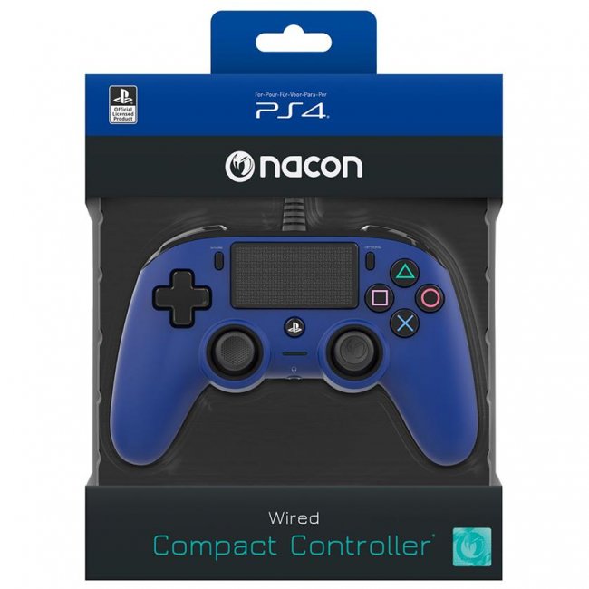 gamepad ps4 nacon wired compact controller color edition - blue